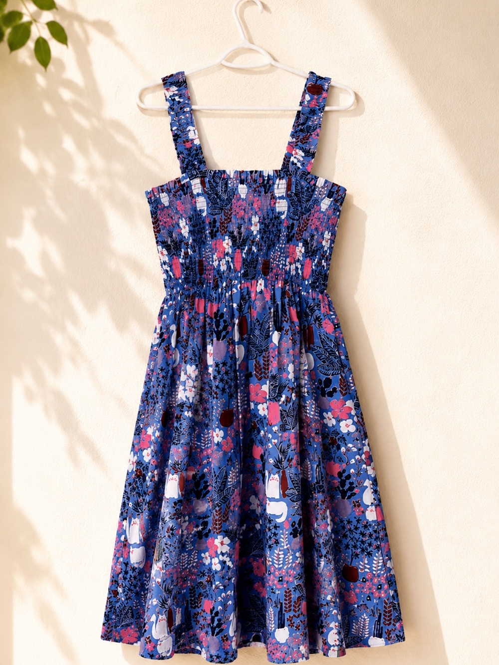 Kate Spade Garden Posy smocked midi dress - Picture 2 of 5